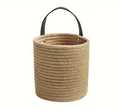 Woven Cotton Rope Hanging Basket | 2pc Set — size and scale reference
