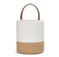 Woven Cotton Rope Hanging Basket | 2pc Set — alternate angle view