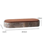 Marble Leather Lid Jewelry Storage Box — alternate angle view