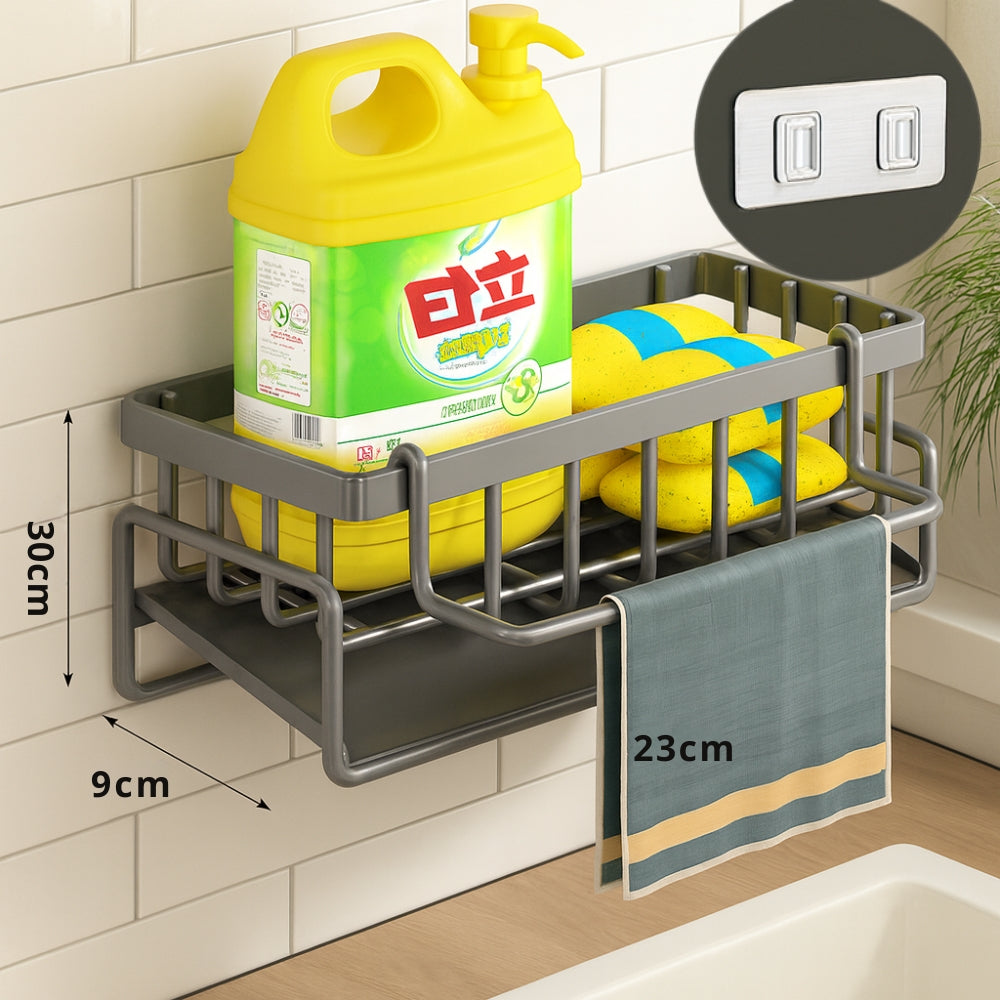 Wall Mounted Sponge Soap Dish Towel Rack — main product photo