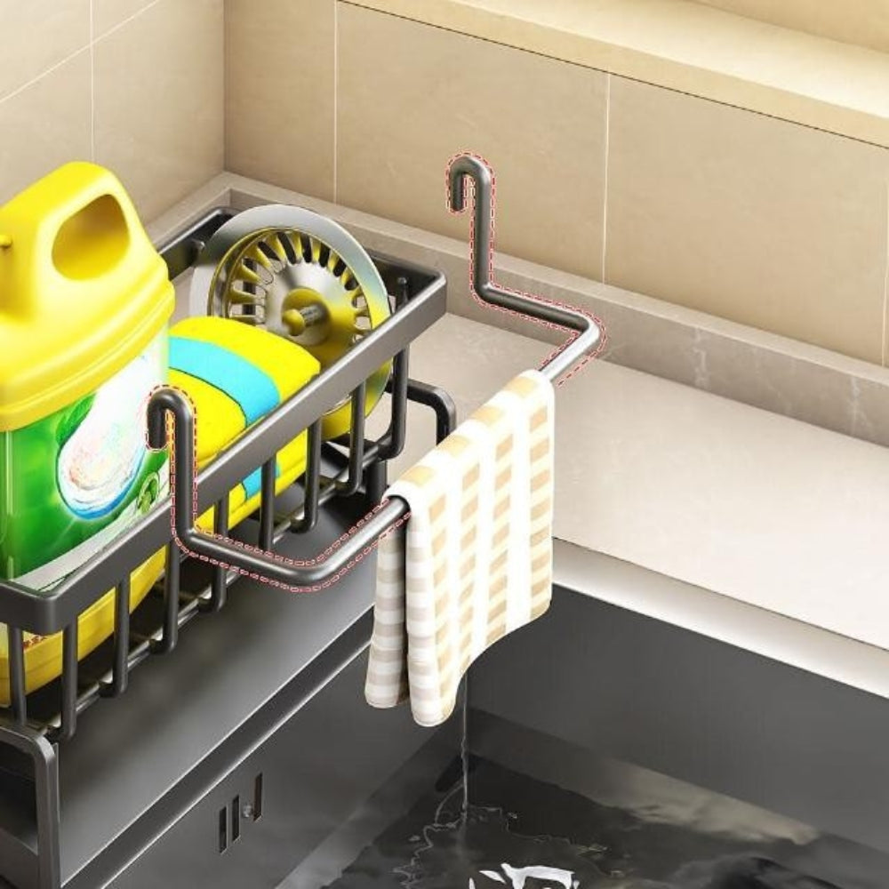 Wall Mounted Sponge Soap Dish Towel Rack — additional view