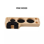 Walnut Espresso Tamper Station Coffee Bar Stand — product feature detail