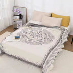 Wander Cotton Boho Mandala Blanket — material texture close-up