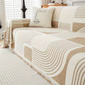 Wavy Stripe Boho Sofa Cover — product feature detail