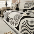 Wavy Stripe Boho Sofa Cover — size and scale reference