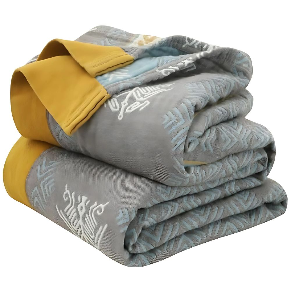 Wheatfield Dreams Reversible Cotton Blanket — product detail view