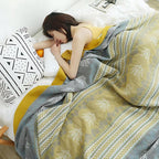 Wheatfield Dreams Reversible Cotton Blanket — main product photo