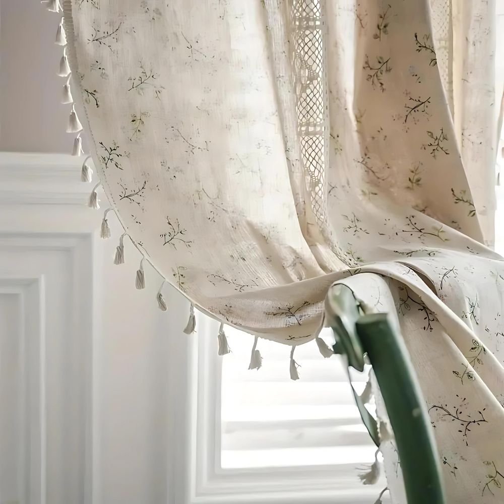 Whimsical Meadow Lace Curtain — main product photo