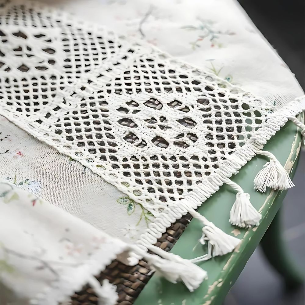 Whimsical Meadow Lace Curtain — product detail view
