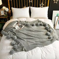 Whimsy Fluffy Pom-Pom Macaron Blanket — product feature detail