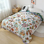 Wildflower Botanical Reverie Cotton Blanket — main product photo
