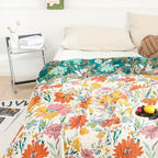 Wildflower Garden Cotton Blanket — alternate angle view