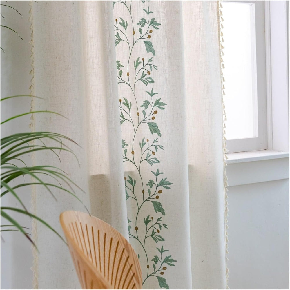 Willow Floral Elegance Tassel Curtain — lifestyle shot