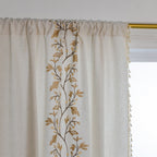 Willow Floral Elegance Tassel Curtain — alternate angle view