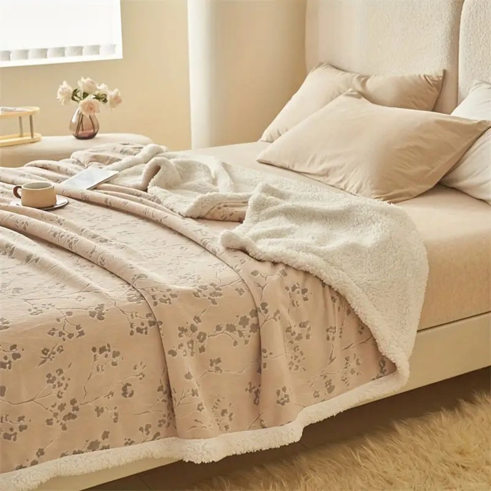 Winter Garden Plush Blanket — product close-up