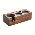 Rectangular Wood Coffee Tamper Station — alternate angle view