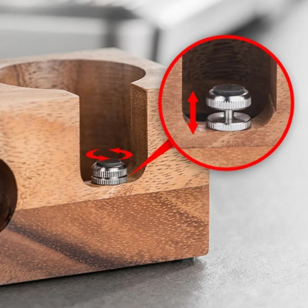Rectangular Wood Coffee Tamper Station — additional view