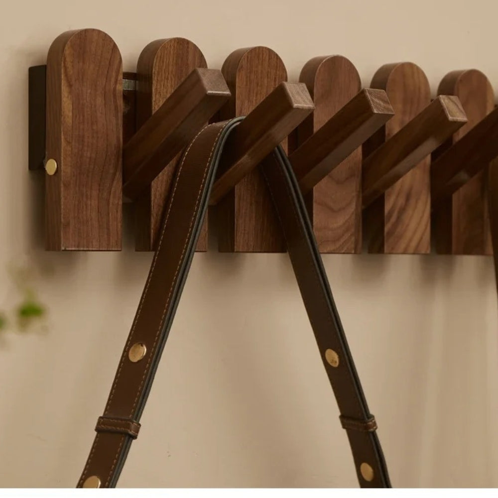 Piano Wooden Hook Wall Coat Rack — product feature detail