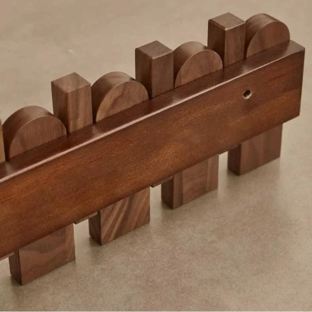 Piano Wooden Hook Wall Coat Rack — material texture close-up