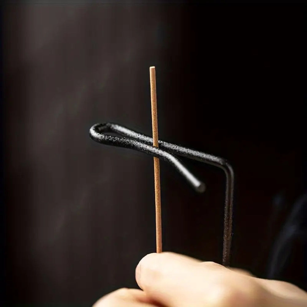 Wooden Incense Burner with Metal Holder — size and scale reference