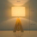 Wooden Tripod USB Table Lamp — product close-up