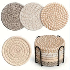Woven Whirl Coaster Set | 8Pcs Set — main product photo