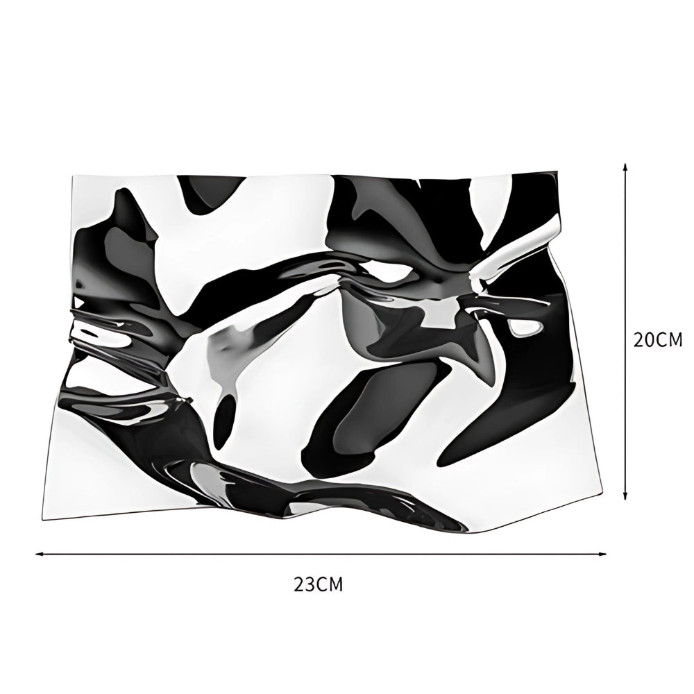 Wrinkled Stainless Steel Obsidian Tray — product feature detail
