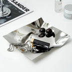 Wrinkled Stainless Steel Obsidian Tray — main product photo