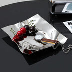 Wrinkled Stainless Steel Obsidian Tray — alternate angle view