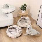Lavish Marble Striped Pet Bed — main product photo