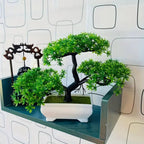 Yuriko Mini Artificial Bonsai Tree Desk Decor — product in use