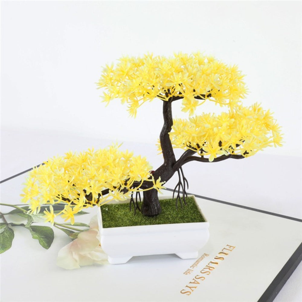 Yuriko Mini Artificial Bonsai Tree Desk Decor — product feature detail