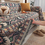 Zarela Boho Chenille Sofa Cover — alternate angle view
