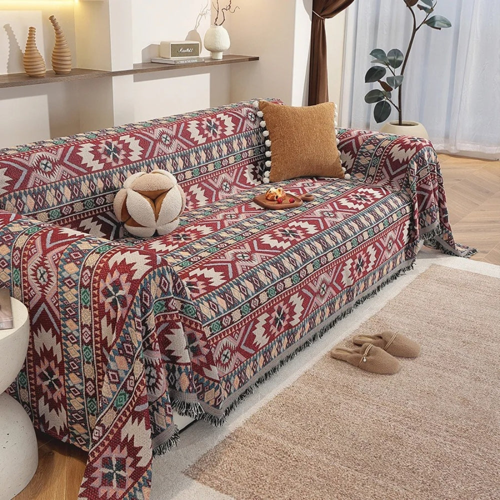 Zarela Boho Chenille Sofa Cover — main product photo