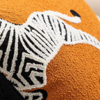 Zebra Dash Embroidered Cushion Cover — lifestyle shot