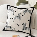 Zebra Dash Embroidered Cushion Cover — product feature detail