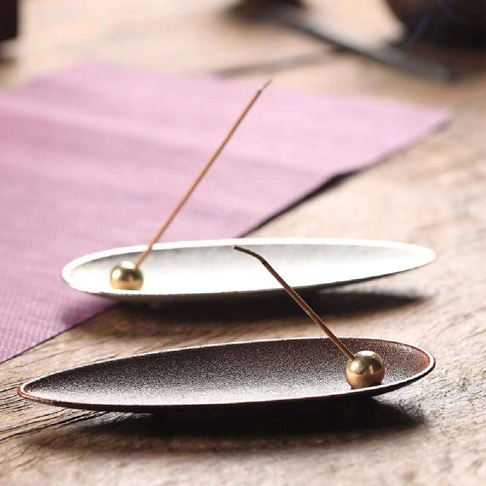 Zen Alloy Bead Incense Holder — product in use