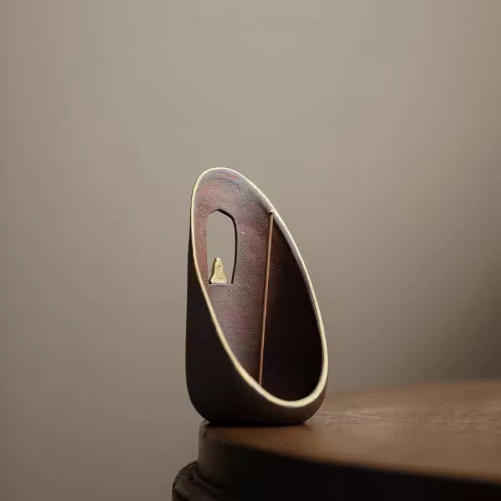 Zen Flow Ceramic Incense Holder — lifestyle shot