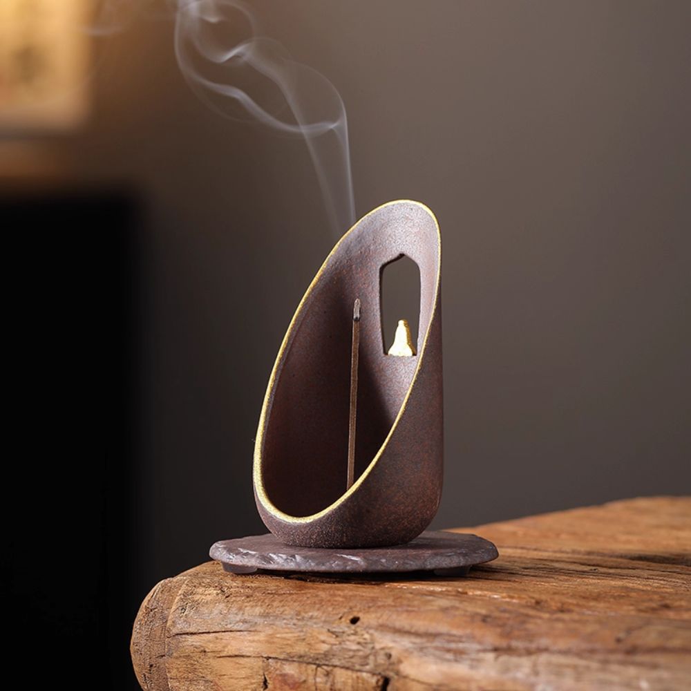Zen Flow Ceramic Incense Holder — product detail view