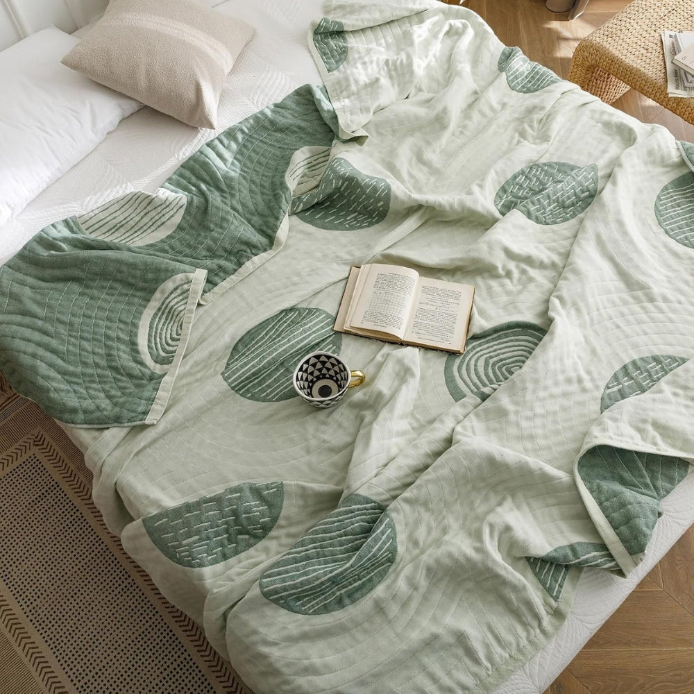 Zen Round Pattern Lightweight Cotton Blanket — additional view