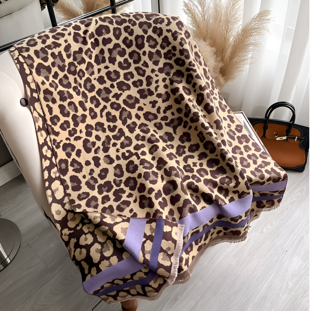Savanna Style Wool Blend Shawl Scarf — size and scale reference