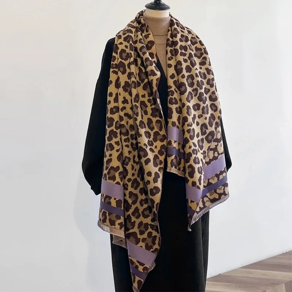 Savanna Style Wool Blend Shawl Scarf — product in use