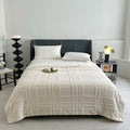 Plaid Embossed Grid Pattern Winter Blanket — product feature detail