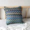 Zigzag Knit Boho Throw Cushion Cover — alternate angle view