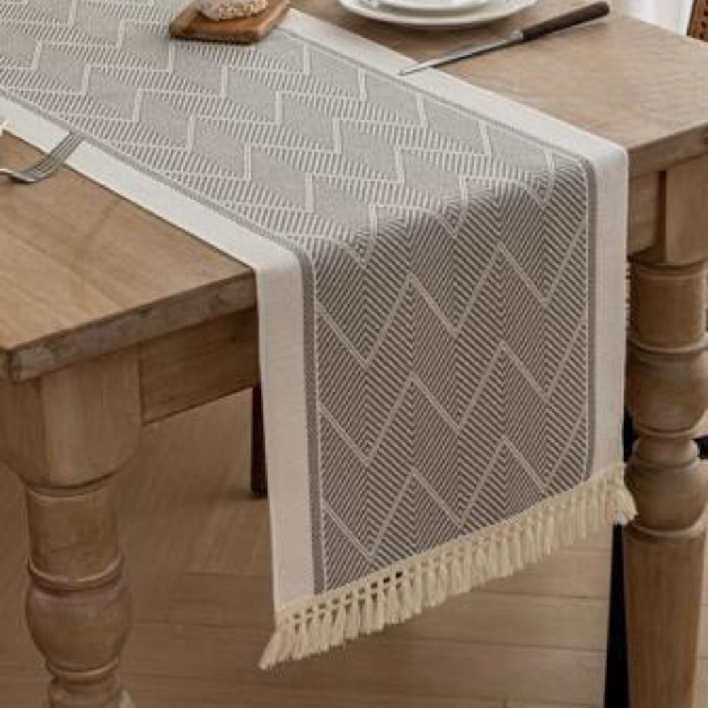 Zigzag Loom Table Runner — lifestyle shot