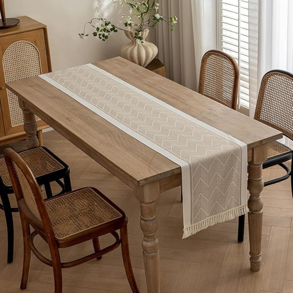 Zigzag Loom Table Runner — product in use
