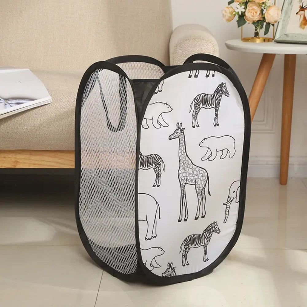 Zoola Animals Mesh Laundry Basket — alternate angle view