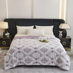 Zyra Double Layer Geometric Throw Blanket — additional view