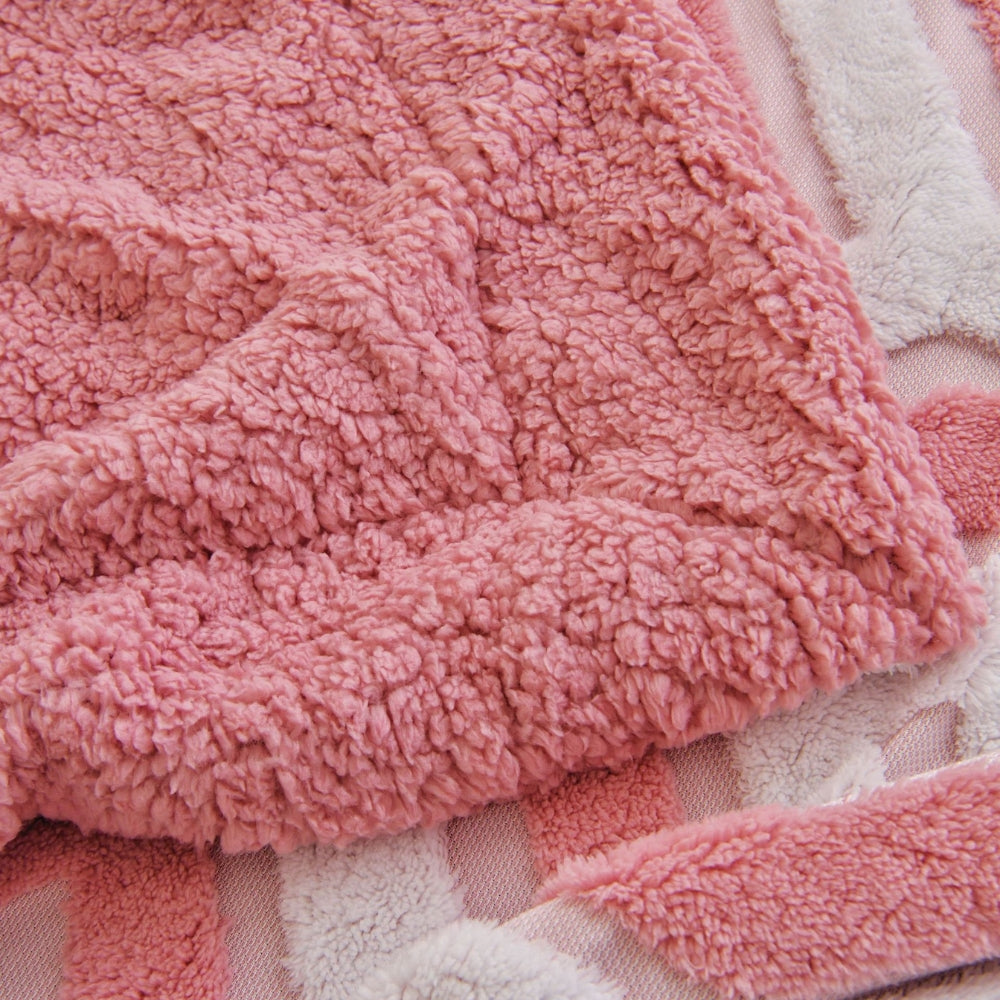 Zyra Double Layer Geometric Throw Blanket — product close-up