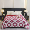 Zyra Double Layer Geometric Throw Blanket — material texture close-up